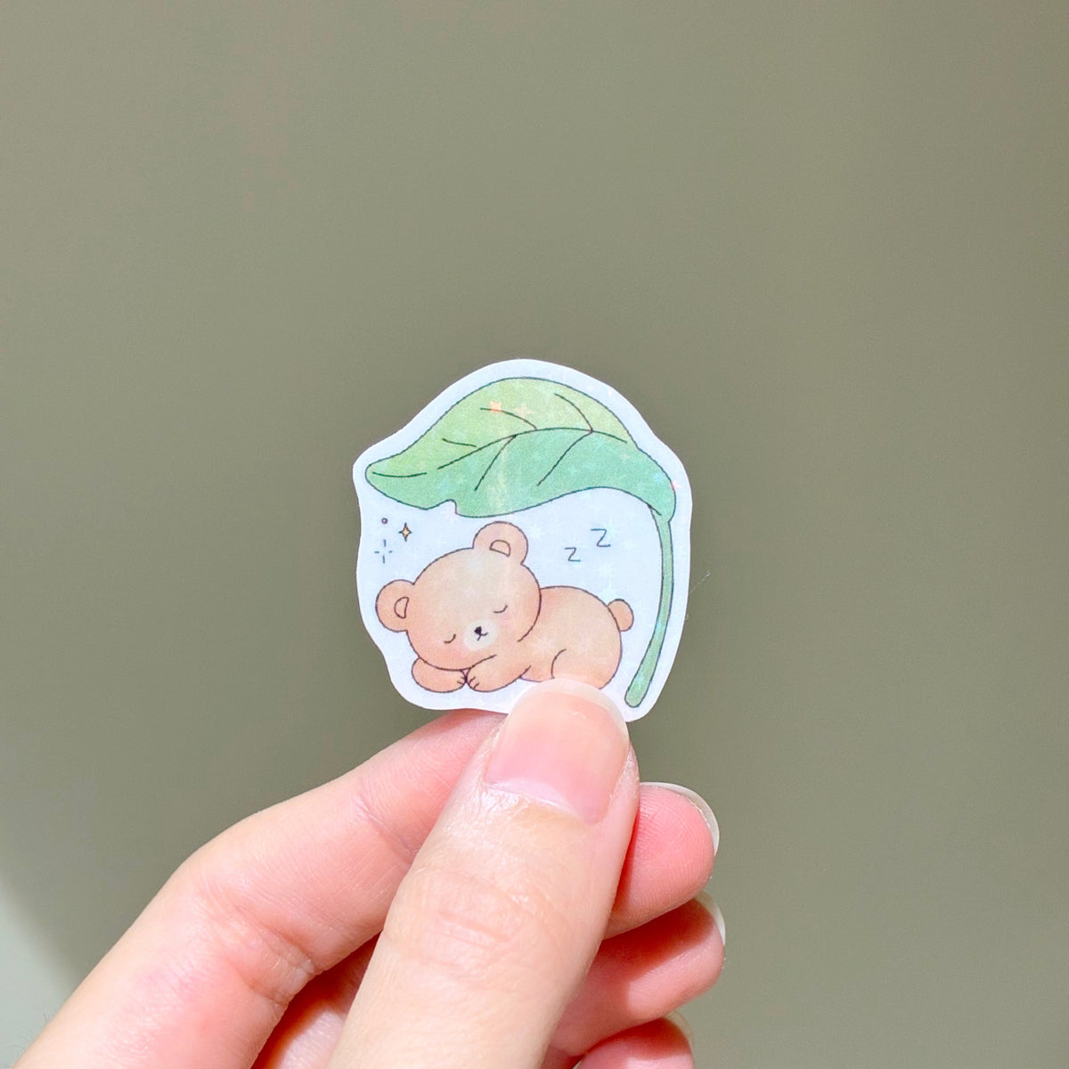 sleepy bear sticker