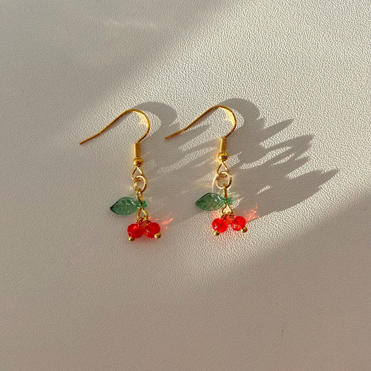 cherry drop earrings