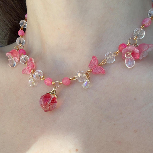 peach blossom necklace