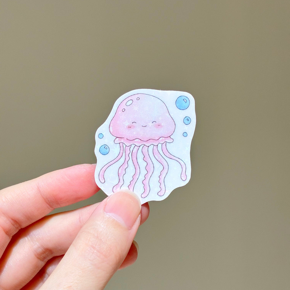blushing jellyfish sticker