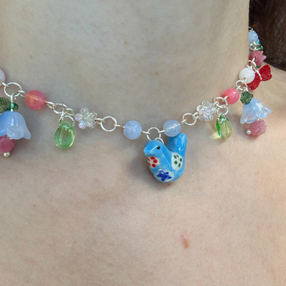 porcelain dove necklace