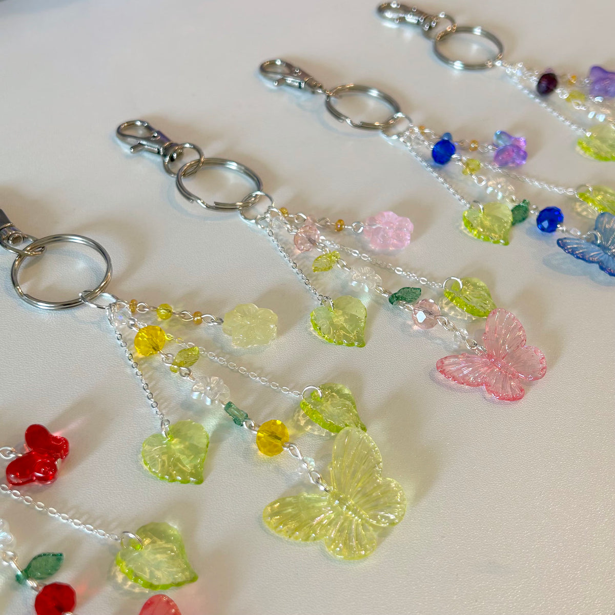 butterfly garden keychain