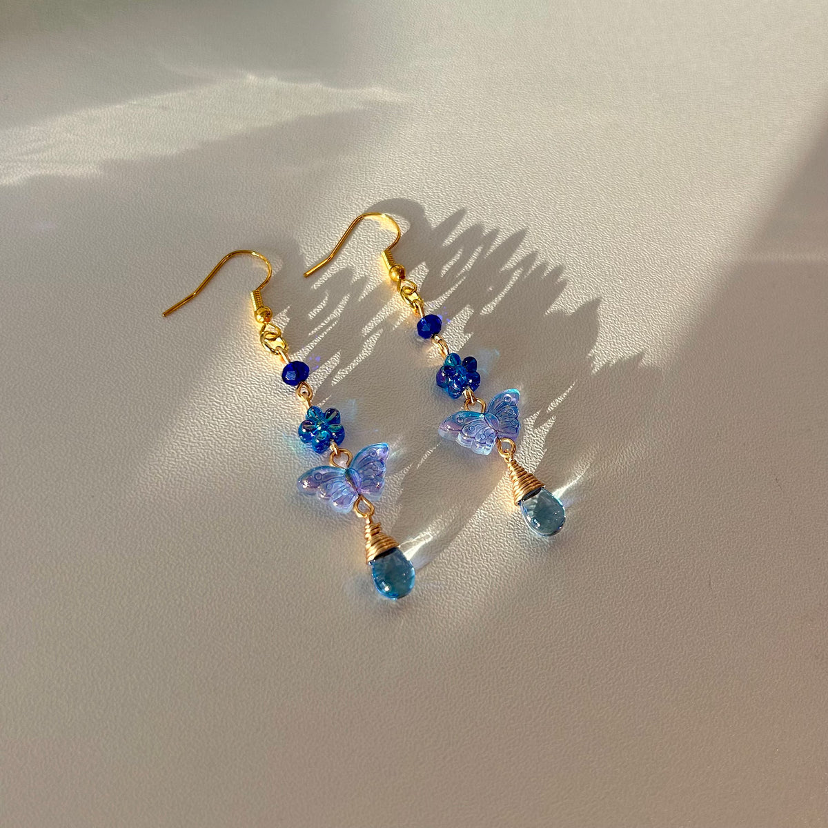 butterfly drop earrings