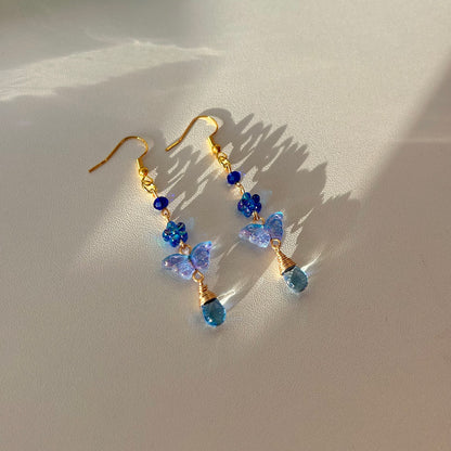 butterfly drop earrings