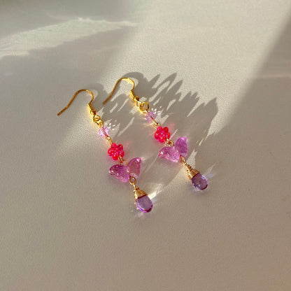butterfly drop earrings
