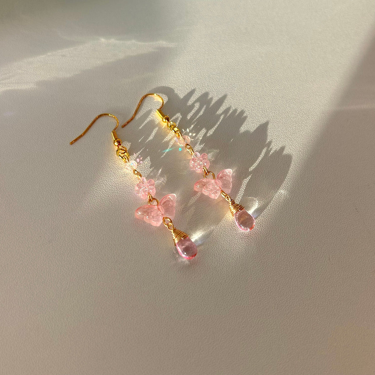 butterfly drop earrings