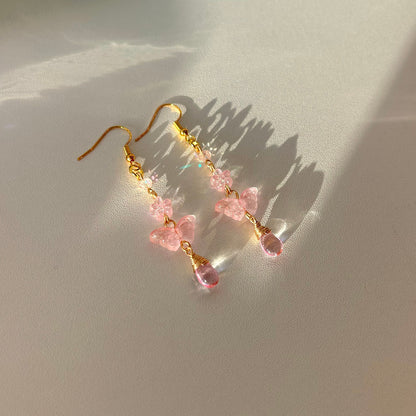 butterfly drop earrings