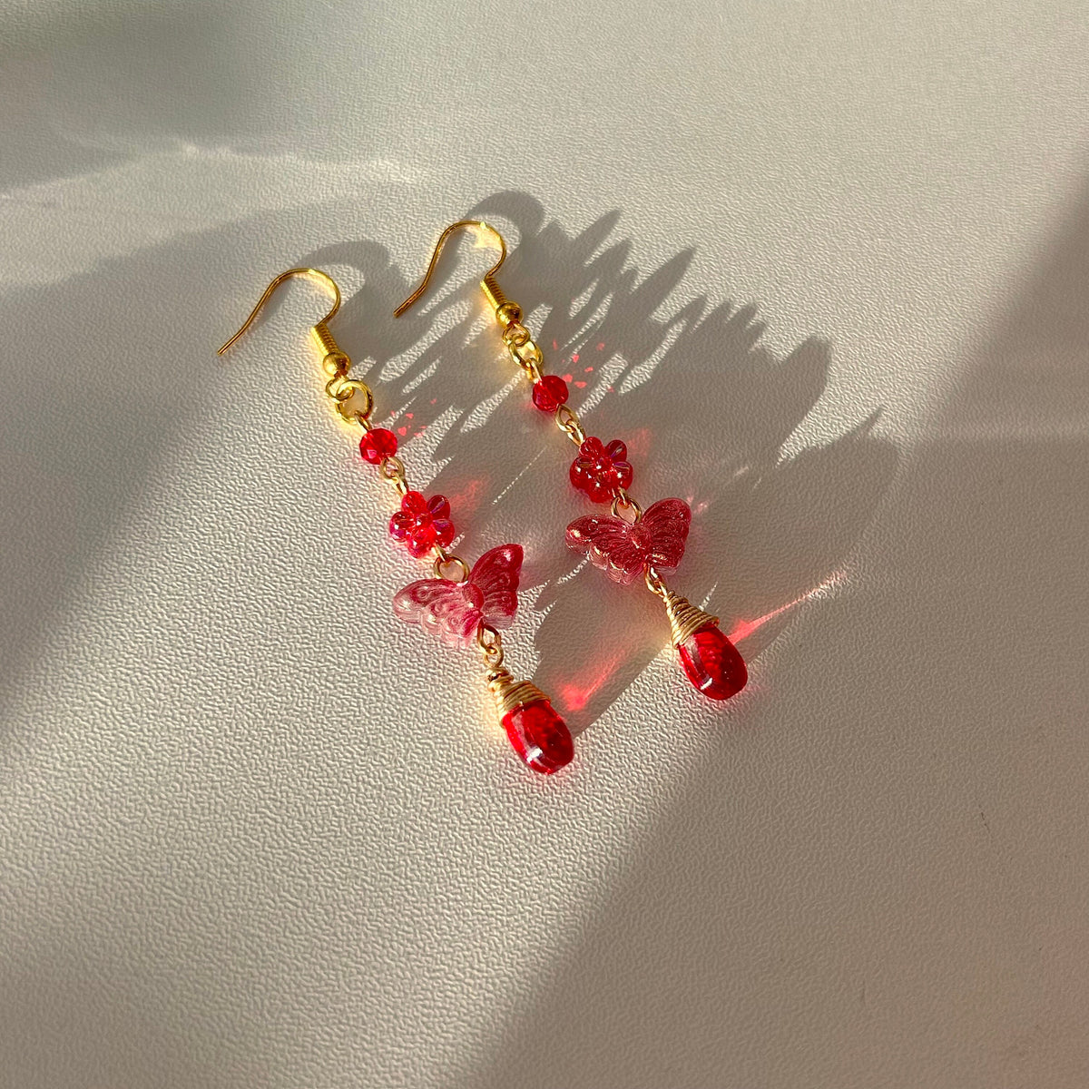 butterfly drop earrings