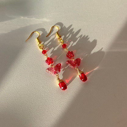 butterfly drop earrings