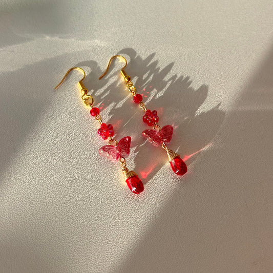 butterfly drop earrings