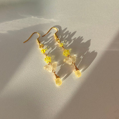 butterfly drop earrings