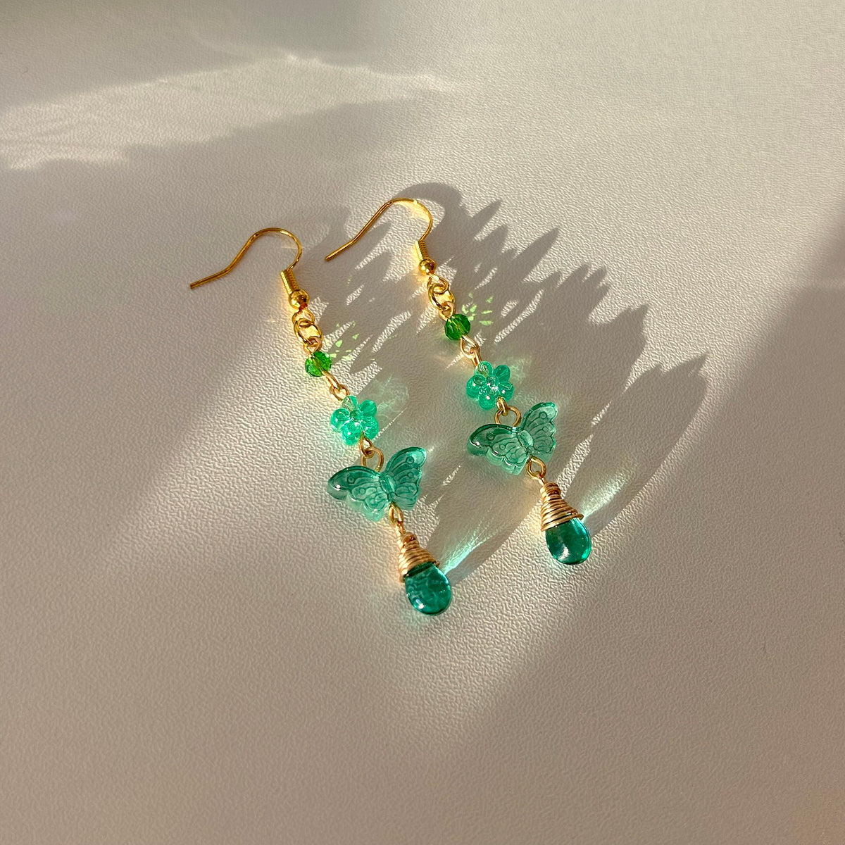 butterfly drop earrings