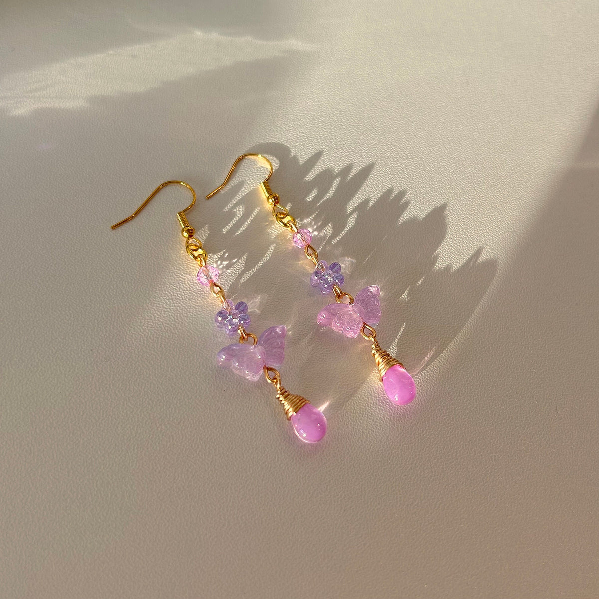 butterfly drop earrings