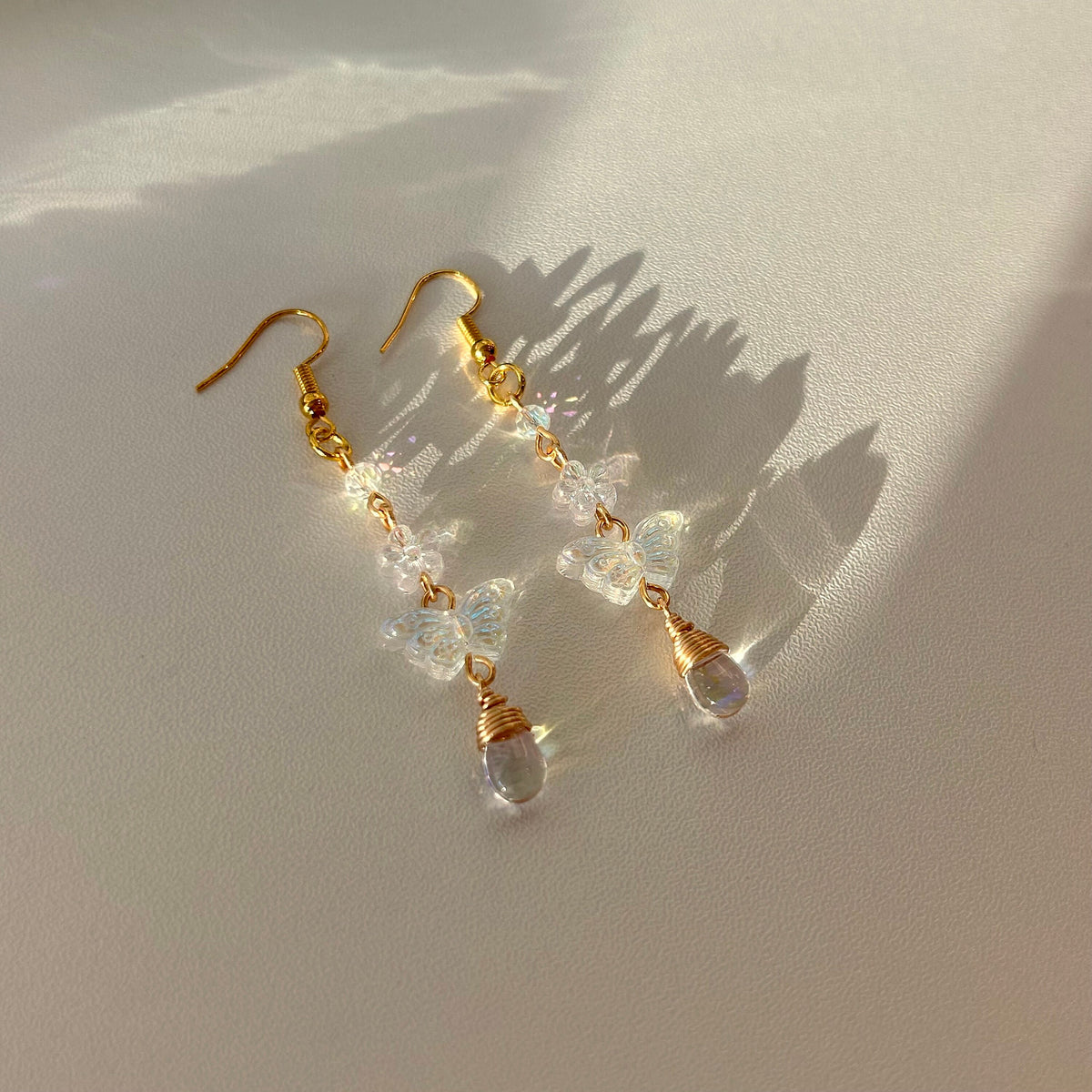 butterfly drop earrings