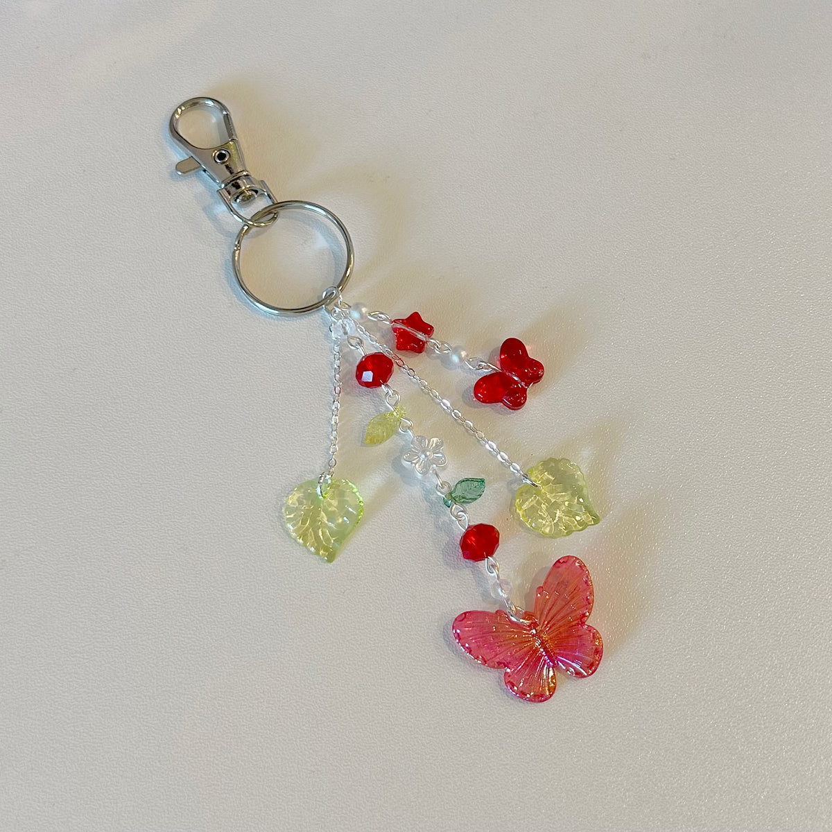 butterfly garden keychain