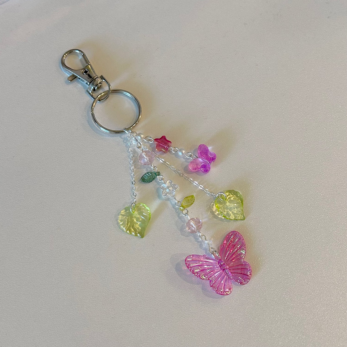 butterfly garden keychain