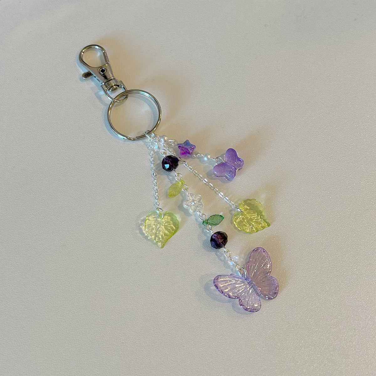butterfly garden keychain
