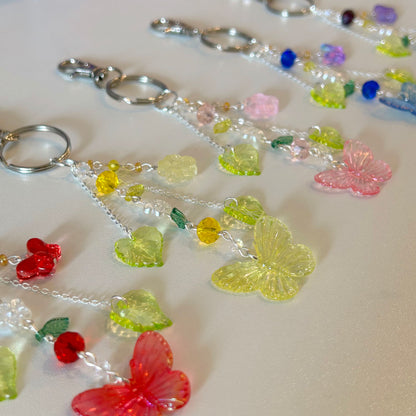 butterfly garden keychain