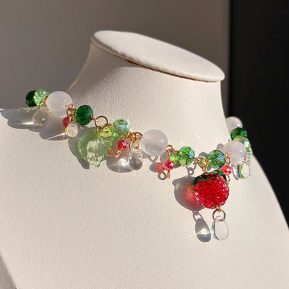 strawberry garden necklace