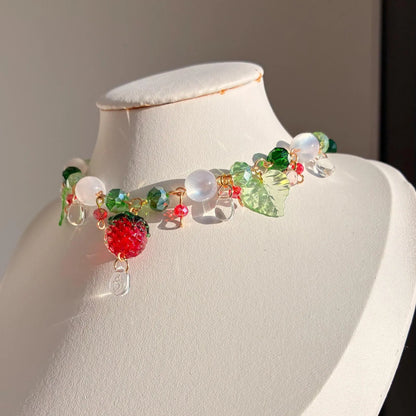 strawberry garden necklace