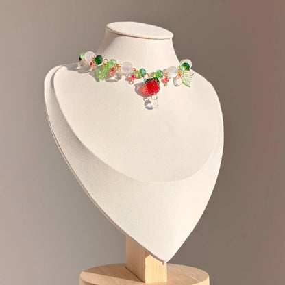 strawberry garden necklace