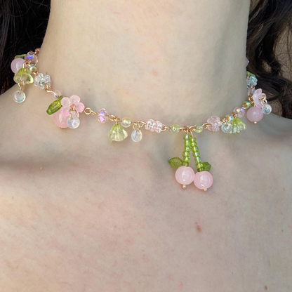 cherry drop necklace