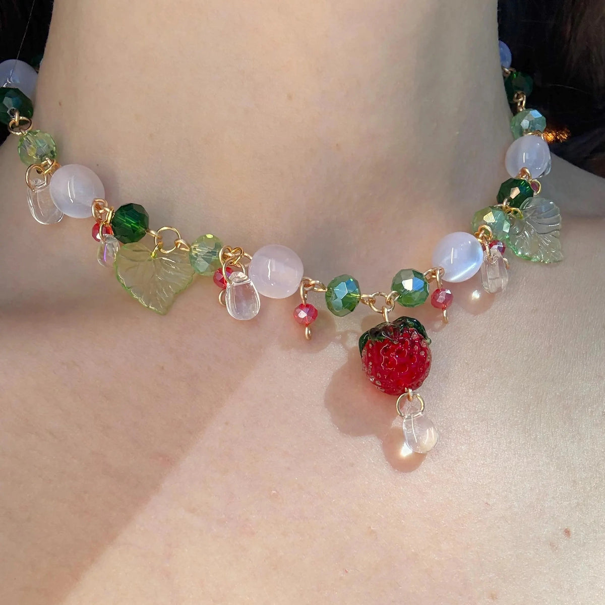 strawberry garden necklace