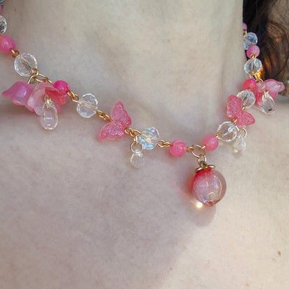 peach blossom necklace