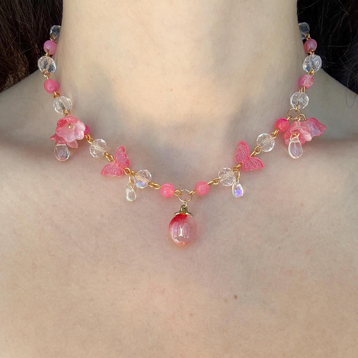 peach blossom necklace
