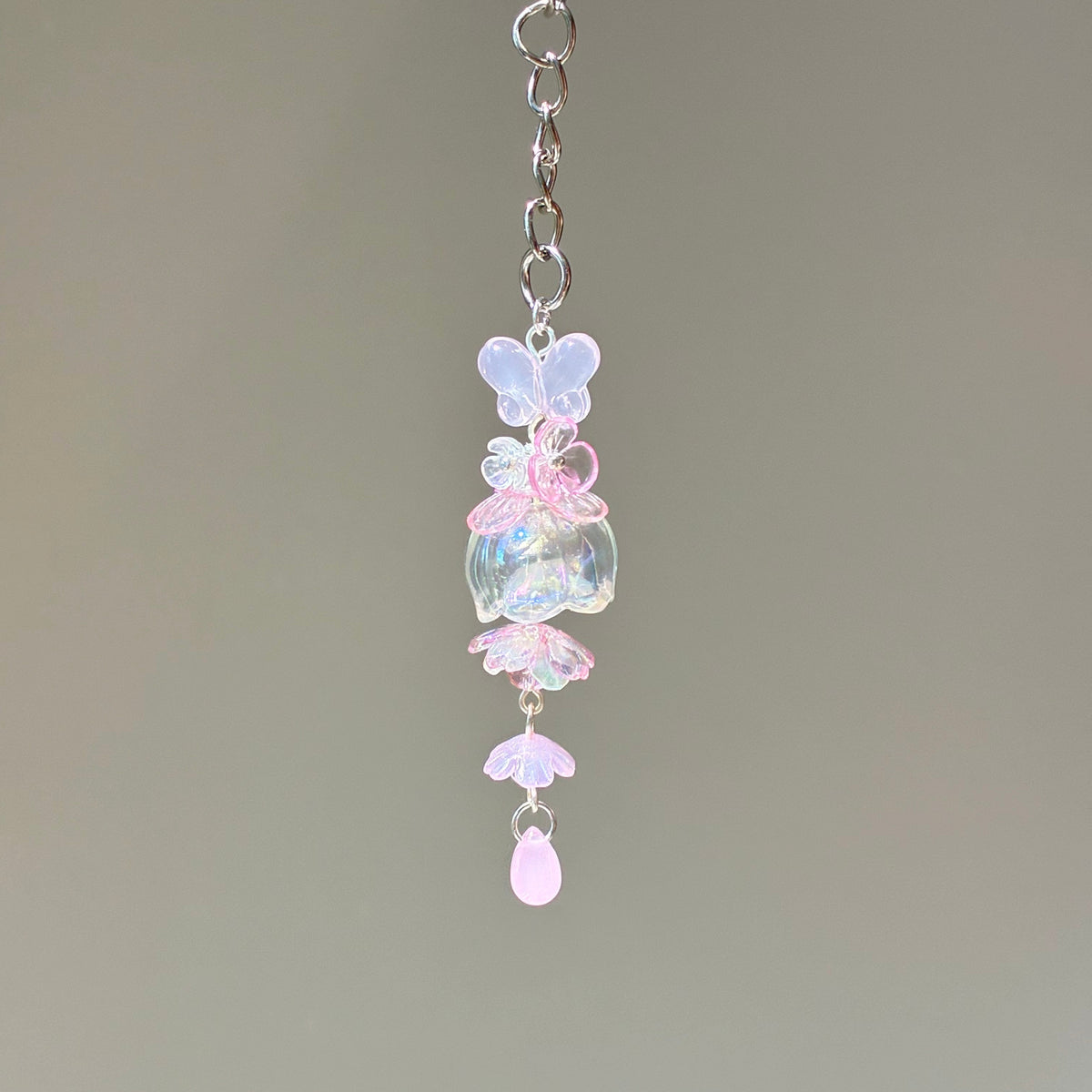 sakura jellyfish keychain