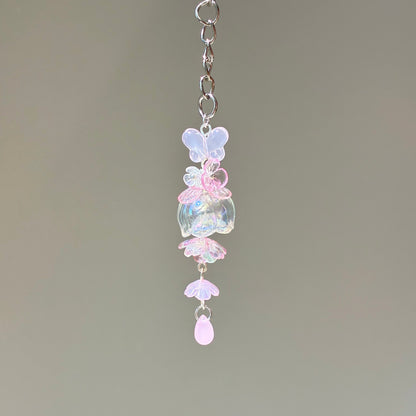 sakura jellyfish keychain