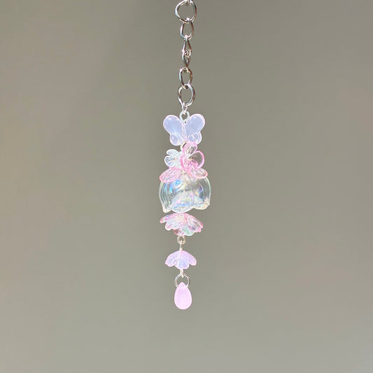 sakura jellyfish keychain