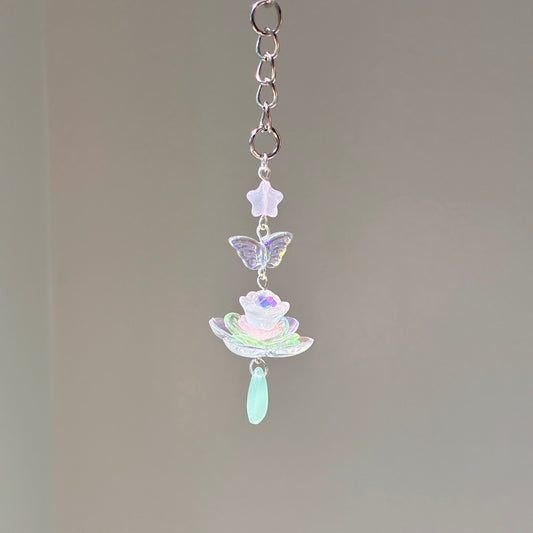 lotus jade keychain