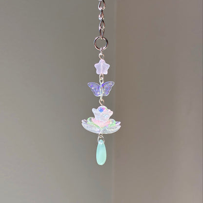 lotus jade keychain