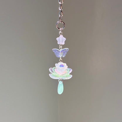 lotus jade keychain
