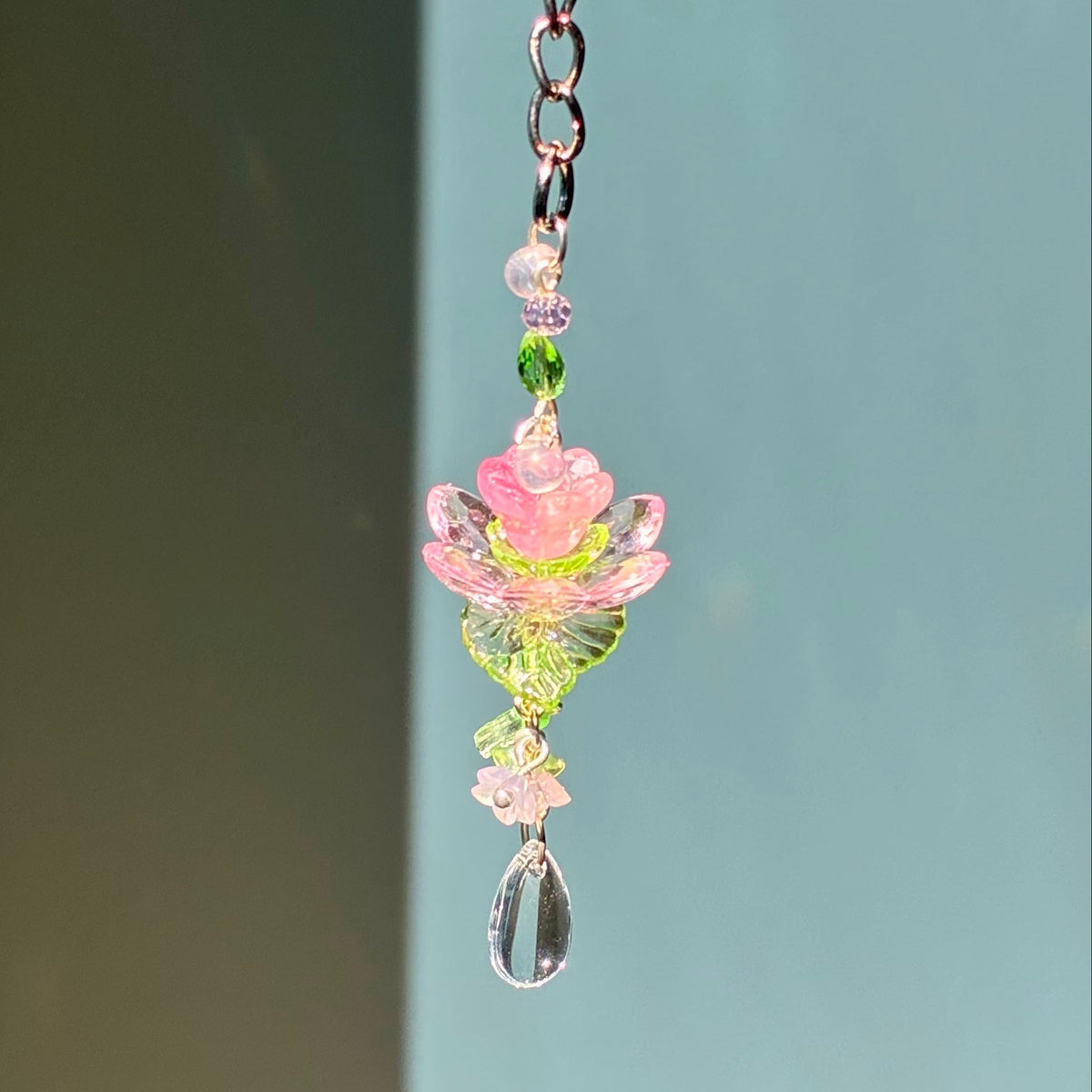 lotus pond keychain