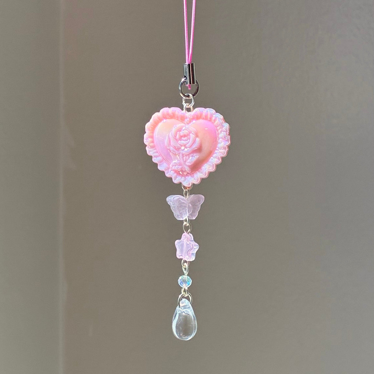 pink lace charm