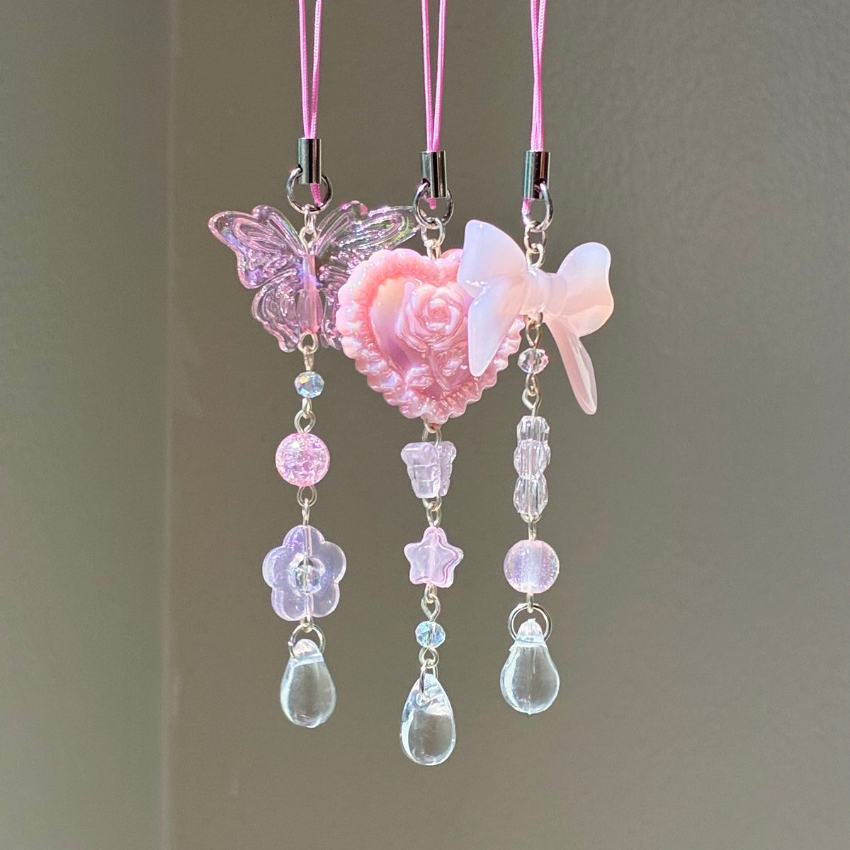 pink lace charm