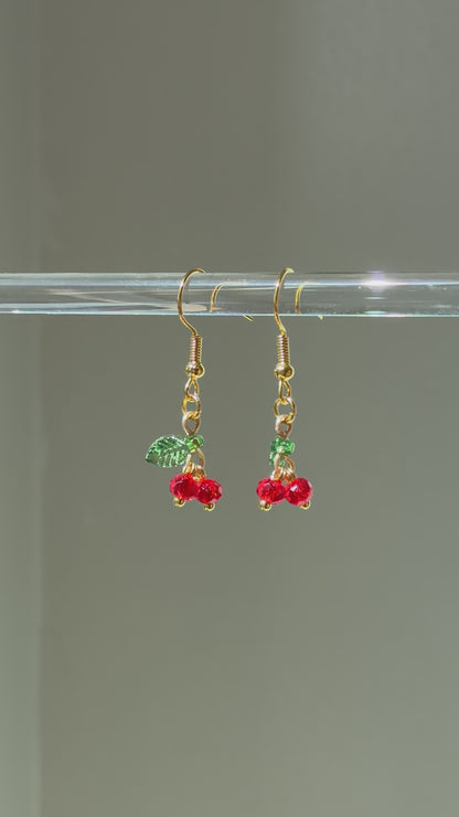 cherry drop earrings