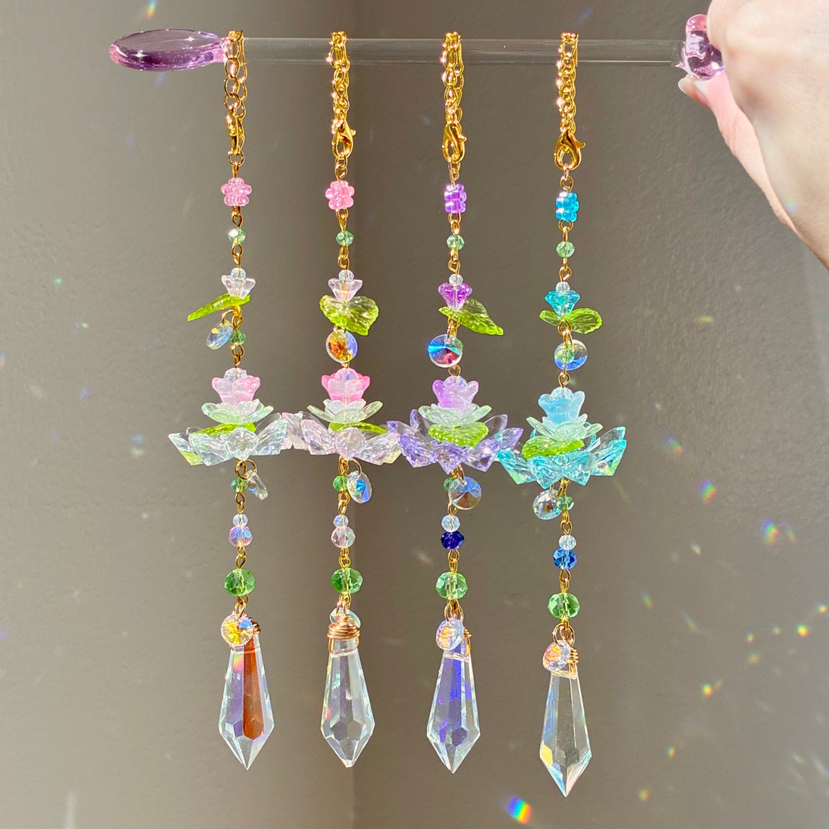 shimmering petals suncatcher